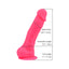 Loving Joy 7 Inch Realistic Silicone Dildo with Suction Cup and Balls Pink