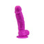 Loving Joy 7 Inch Realistic Silicone Dildo with Suction Cup and Balls Purple