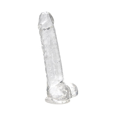 Loving Joy 8 Inch Dildo with Balls Clear