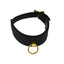 Bound Noir Nubuck Leather Collar with O Ring