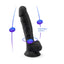 SilexD 7 inch Realistic Silicone Dual Density Dildo with Suction Cup and balls Black