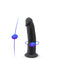 SilexD 6 inch Realistic Silicone Dual Density Dildo with Suction Cup Black