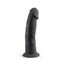 SilexD 7.5 inch Realistic Silicone Dual Density Dildo with Suction Cup Black