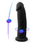 SilexD 9 inch Realistic Girthy Silicone Dual Density Dildo with Suction Cup Black