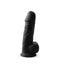 SilexD 8.5 inch Realistic Silicone Dual Density Girthy Dildo with Suction Cup with Balls Black