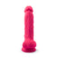 SilexD 7 inch Realistic Silicone Dual Density Dildo with Suction Cup and Balls Pink