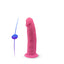 SilexD 6 inch Glow in the Dark Realistic Silicone Dual Density Dildo with Suction Cup Pink