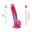SilexD 7 inch Glow in the Dark Realistic Silicone Dual Density Dildo with Suction Cup and Balls Pink