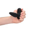 Smooth Vibrating Anal Plug with Remote Control Black