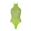 Halter Tie Neck Bodysuit Neon Green One Size