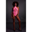 Halter Tie Neck Bodysuit Neon Pink One Size